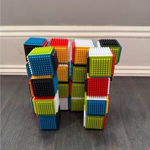Interlox Building Blocks Interlocking Cube Set Kids Babies Toddlers- 24 Cubes